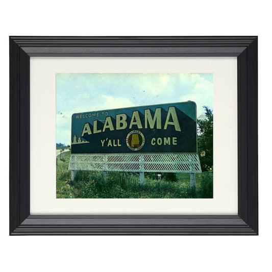 Alabama – Welcome Sign Yall Come unframed semi-gloss poster print