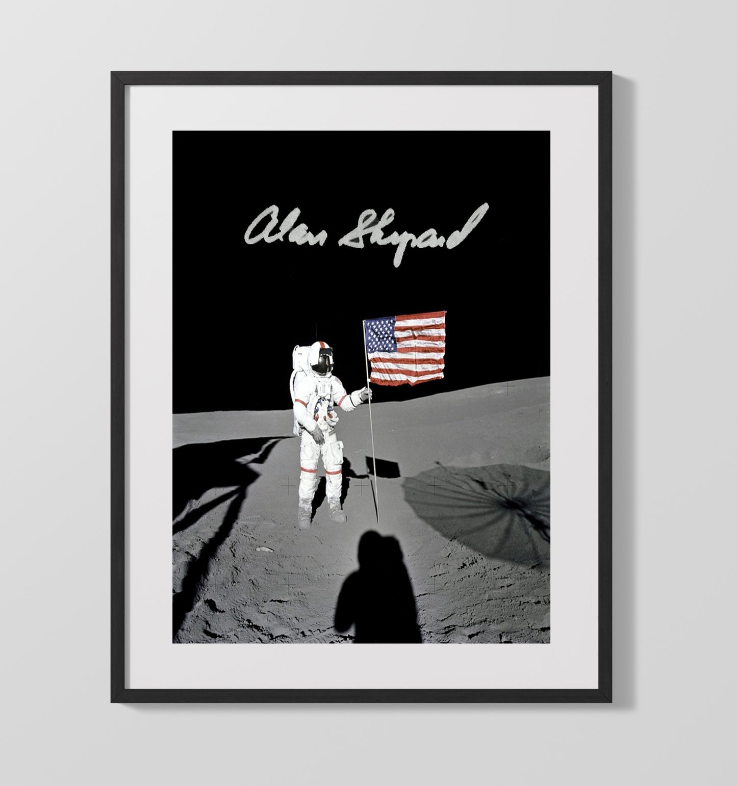 Historical - Alan Shepard - Apollo 14 Lunar Flag Salute 1971 History Wall Art