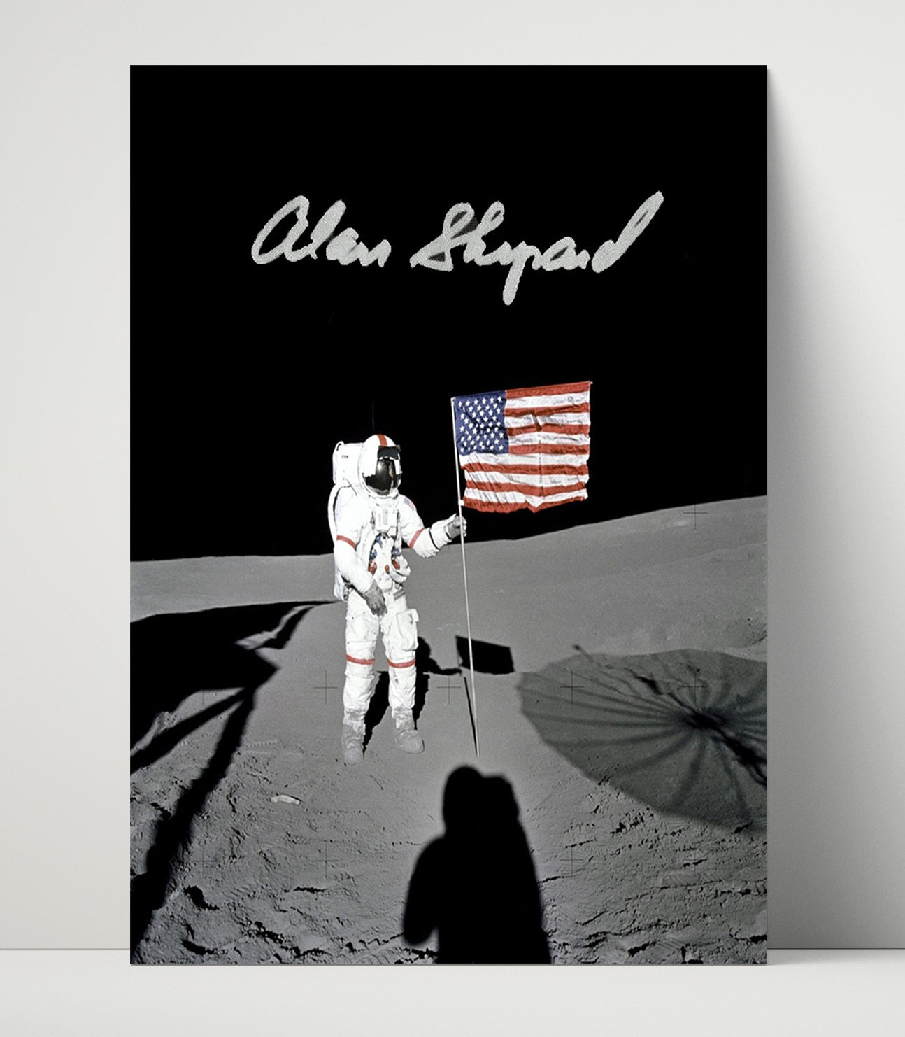 Historical - Alan Shepard - Apollo 14 Lunar Flag Salute 1971 History Wall Art