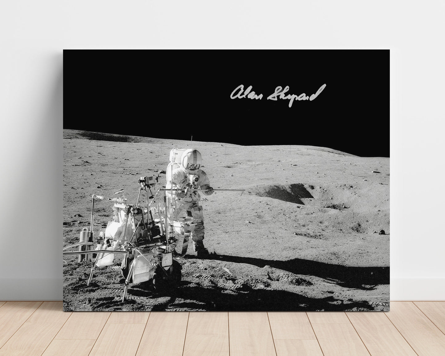Historical - Alan Shepard - Apollo 14 Moonwalk 1971 - Landscape History Wall Art