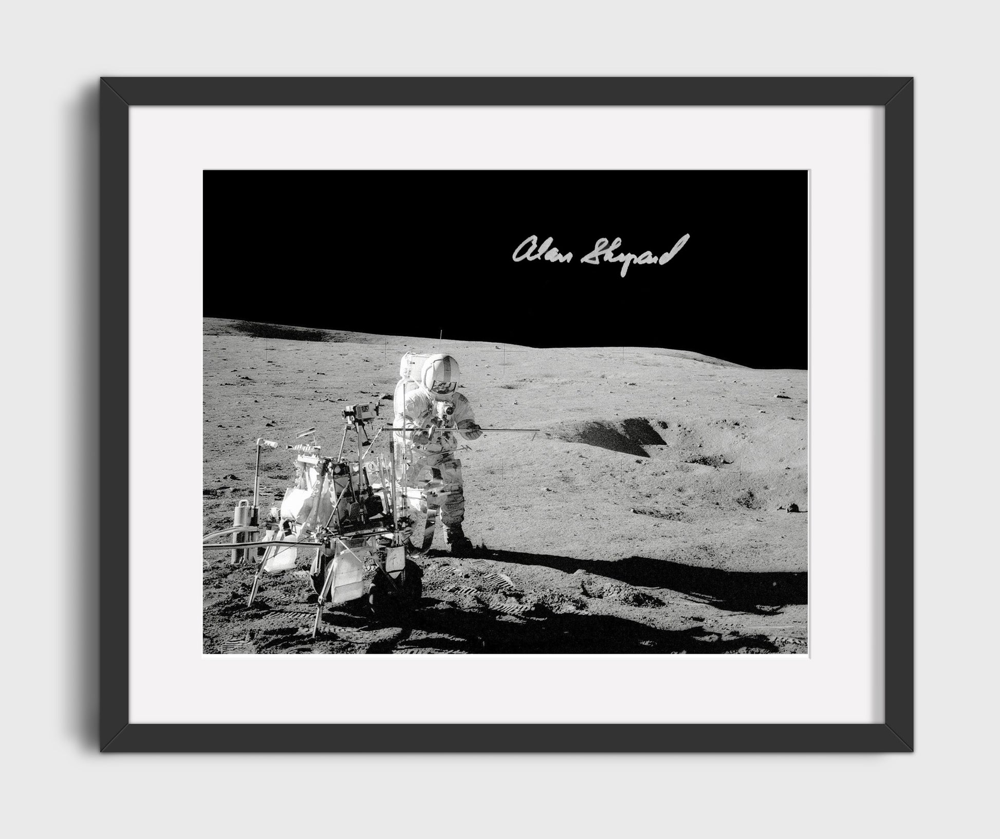 Historical - Alan Shepard - Apollo 14 Moonwalk 1971 - Landscape History Wall Art