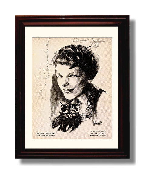 Historical - Amelia Earhart - Explorer Portrait 1930S History Wall Art