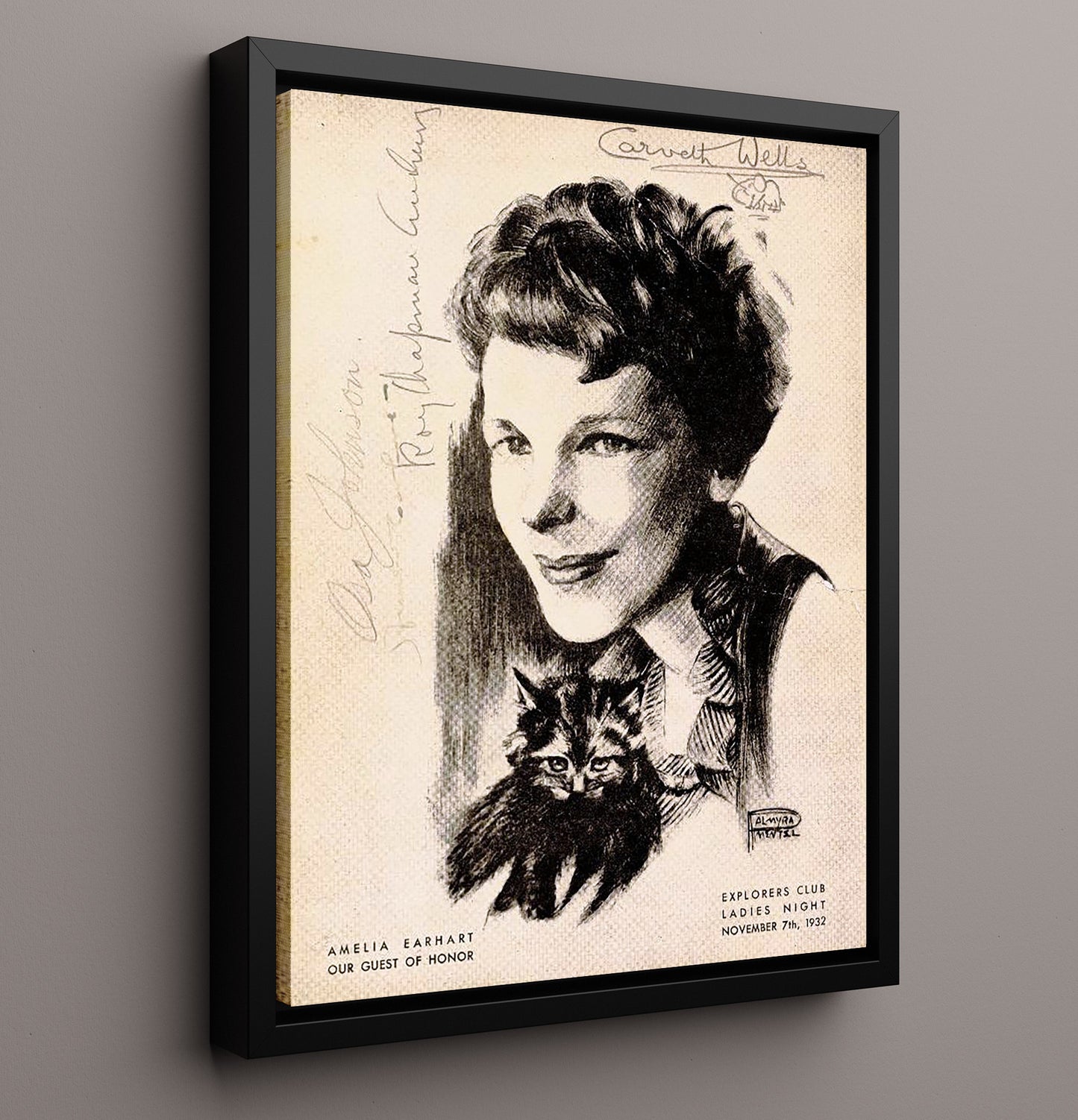 Historical - Amelia Earhart - Explorer Portrait 1930S History Wall Art