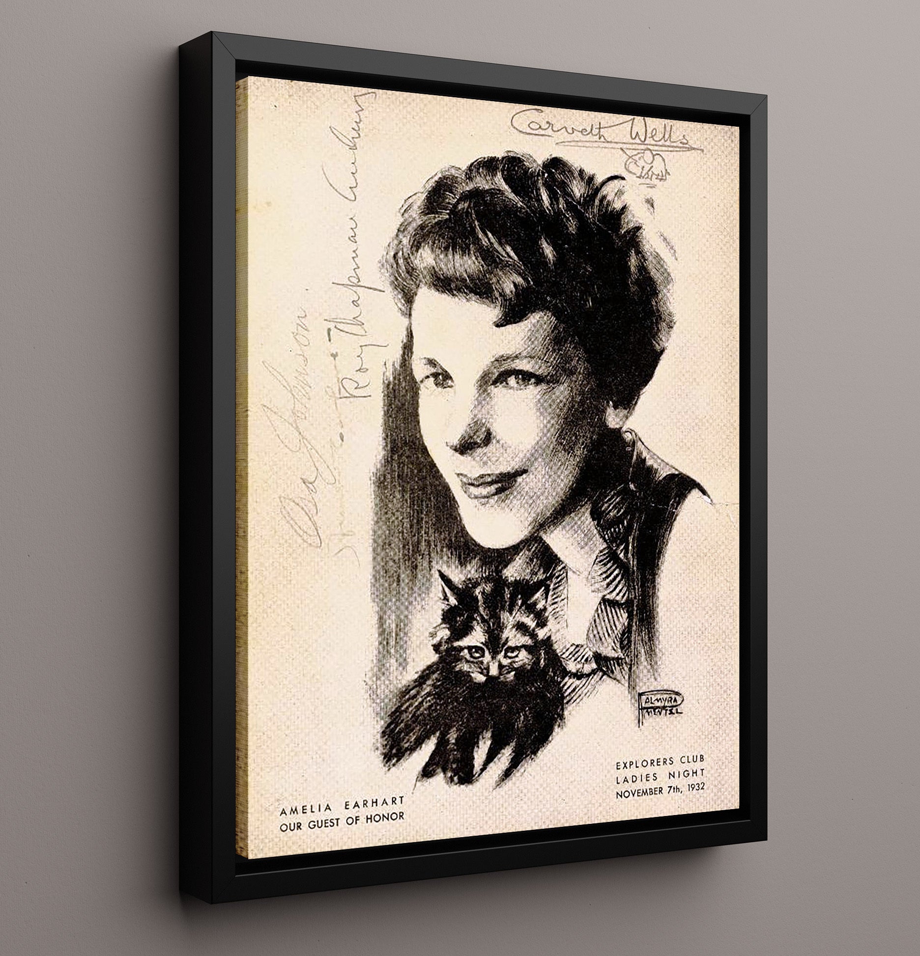 Historical - Amelia Earhart - Explorer Portrait 1930S History Wall Art