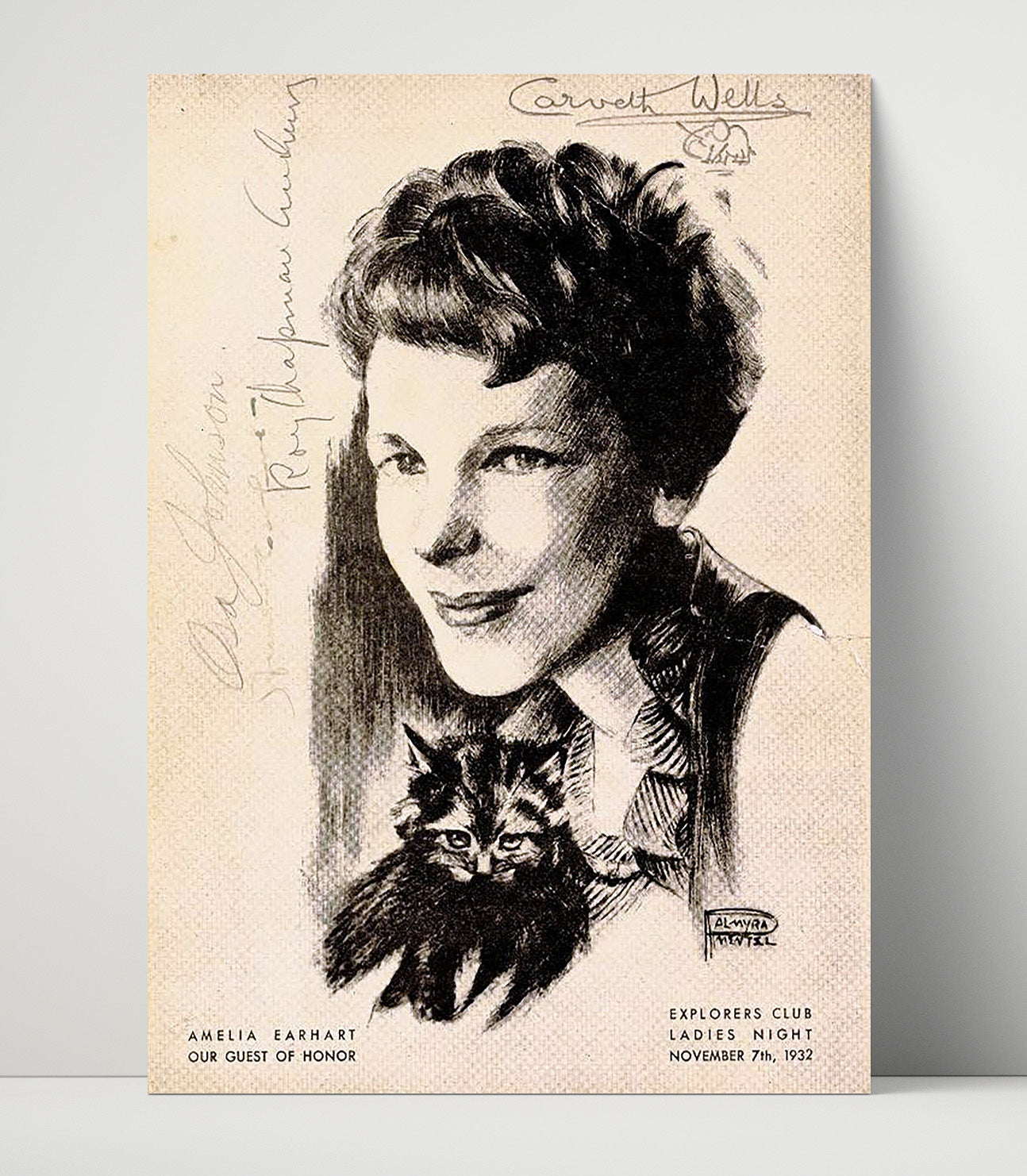 Historical - Amelia Earhart - Explorer Portrait 1930S History Wall Art