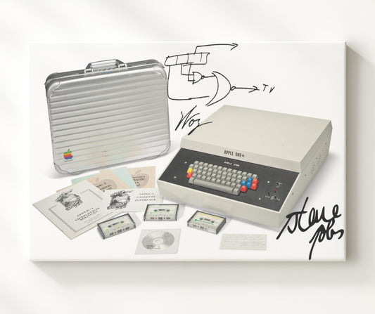 Apple One - Original Computer System Release 1976 8x10 Canvas history wall art