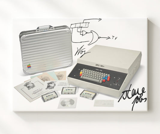 Apple One - Original Computer System Release 1976 8x10 Canvas history wall art