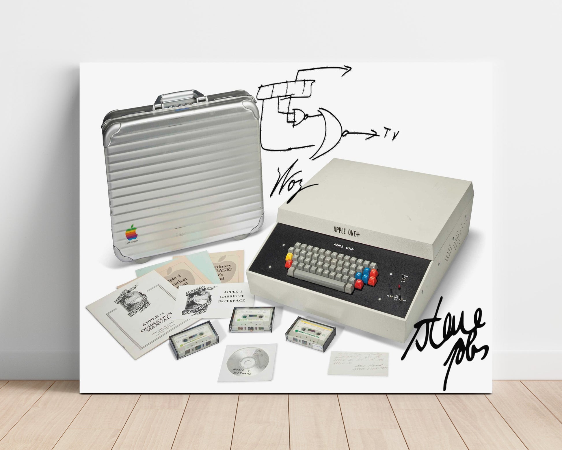 Historical - Apple One - Original Computer System Release 1976 - Landscape History Wall Art