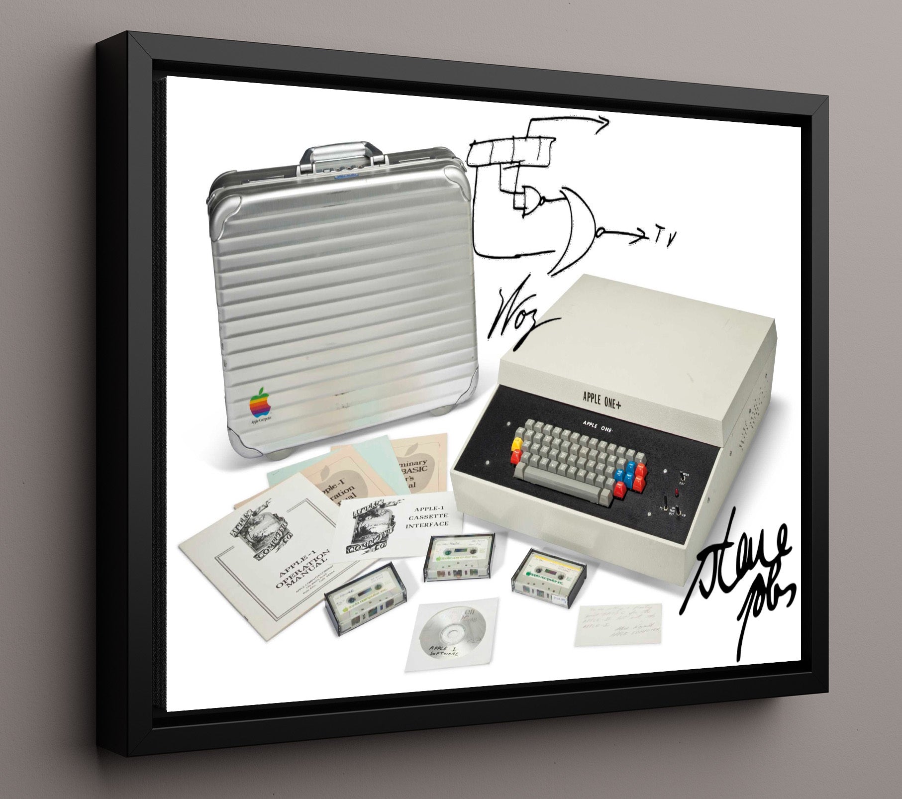 Historical - Apple One - Original Computer System Release 1976 - Landscape History Wall Art