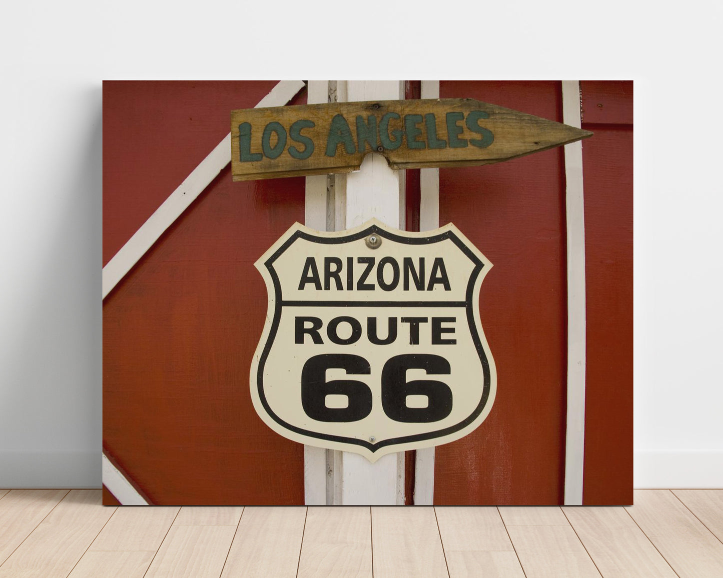 Historical - Arizona Route 66 - Highway Sign - Landscape History Wall Art