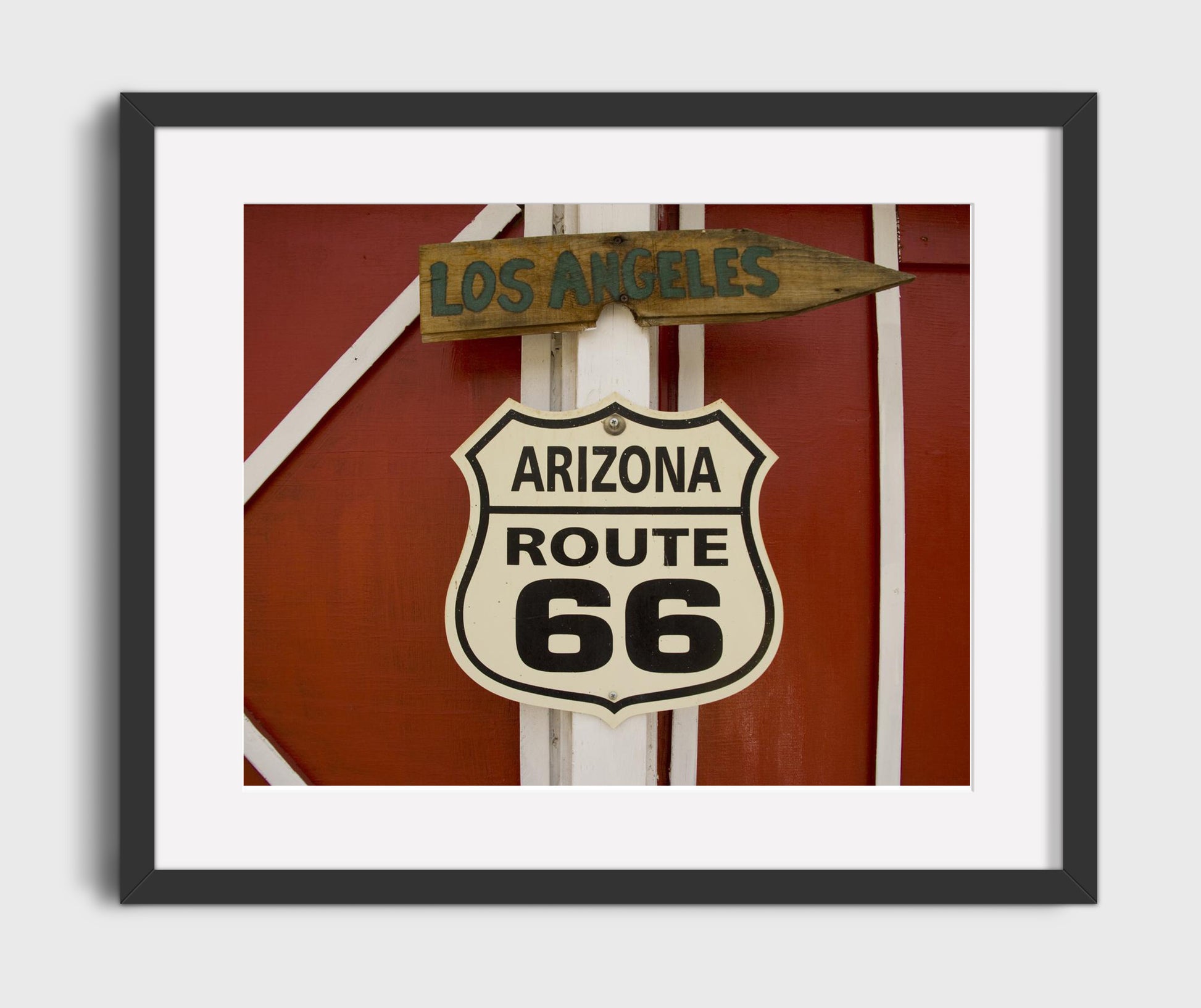 Historical - Arizona Route 66 - Highway Sign - Landscape History Wall Art