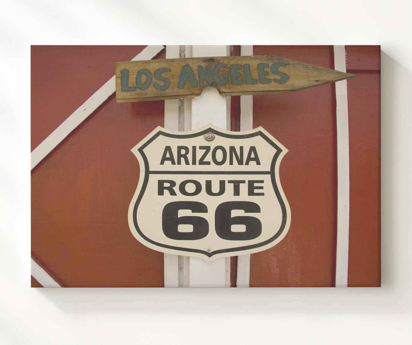Historical - Arizona Route 66 - Highway Sign - Landscape History Wall Art