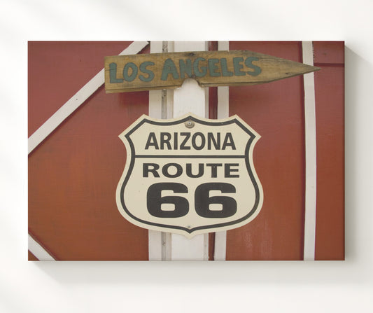 Arizona Route 66 - Highway Sign 8x10 Canvas history wall art