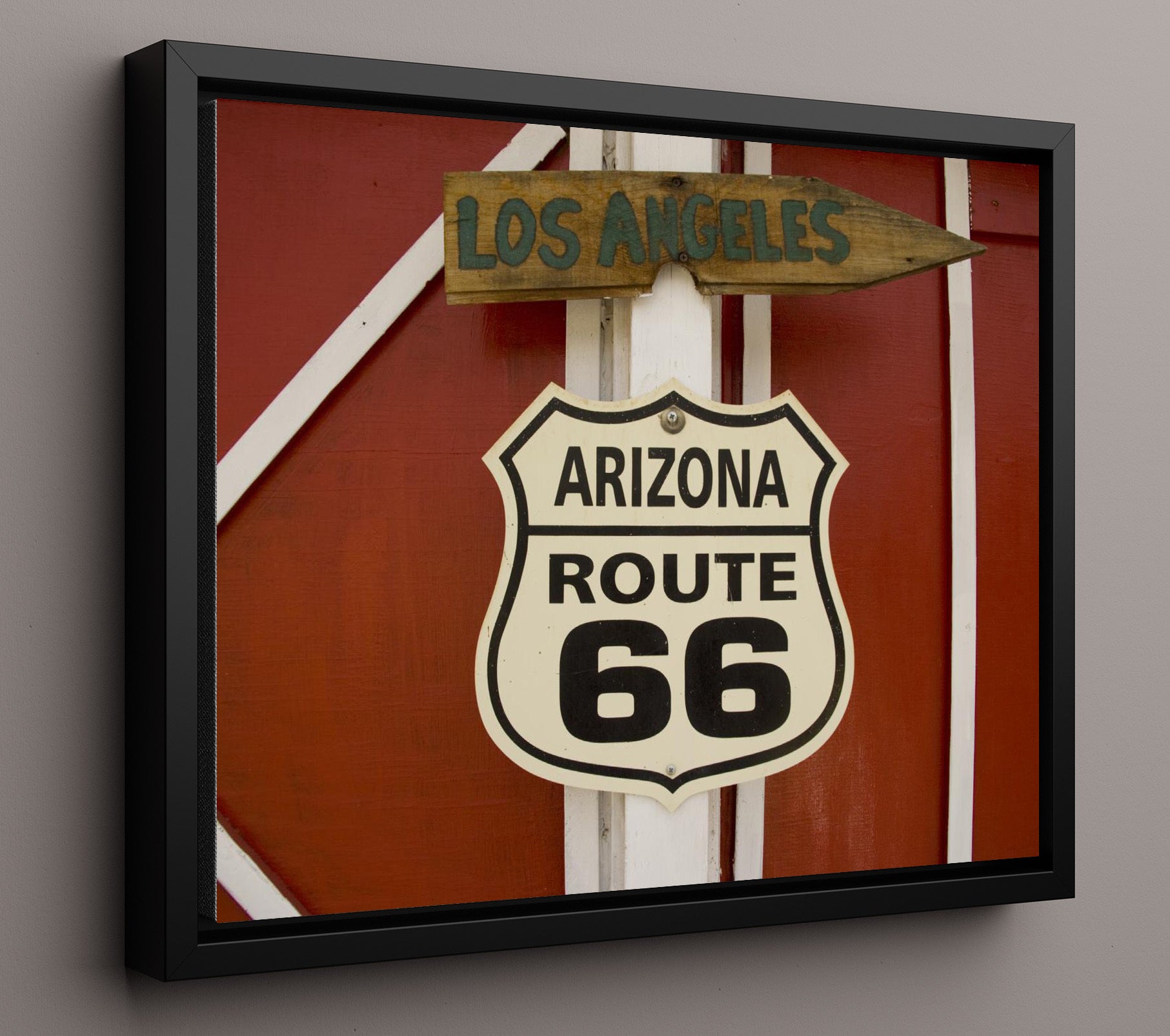 Historical - Arizona Route 66 - Highway Sign - Landscape History Wall Art