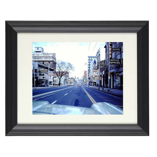 Atlanta Peachtree Street - Downtown View 1959 - Framed Print - 8x10 Beveled Frame