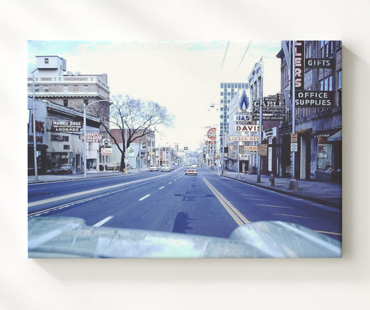Atlanta Peachtree Street - Downtown View 1959 8x10 Canvas history wall art
