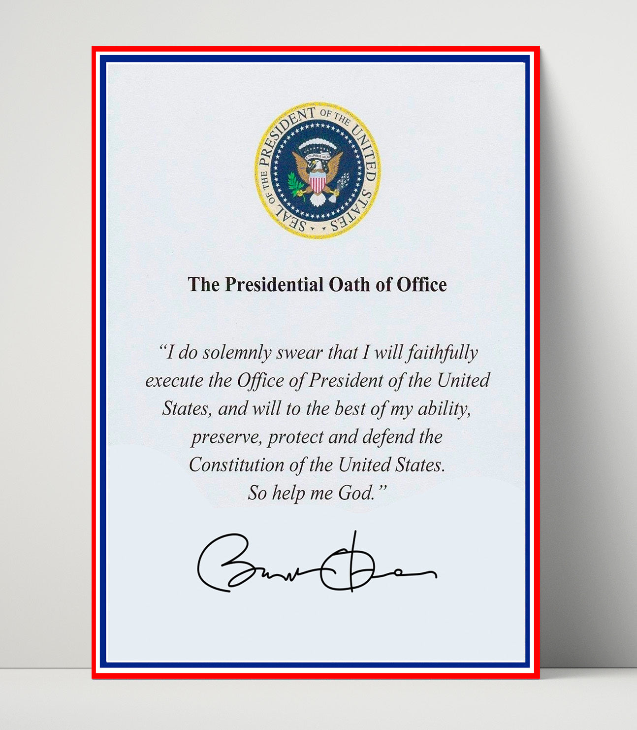 Historical - Barack Obama - Presidential Oath Of Office Print History Wall Art