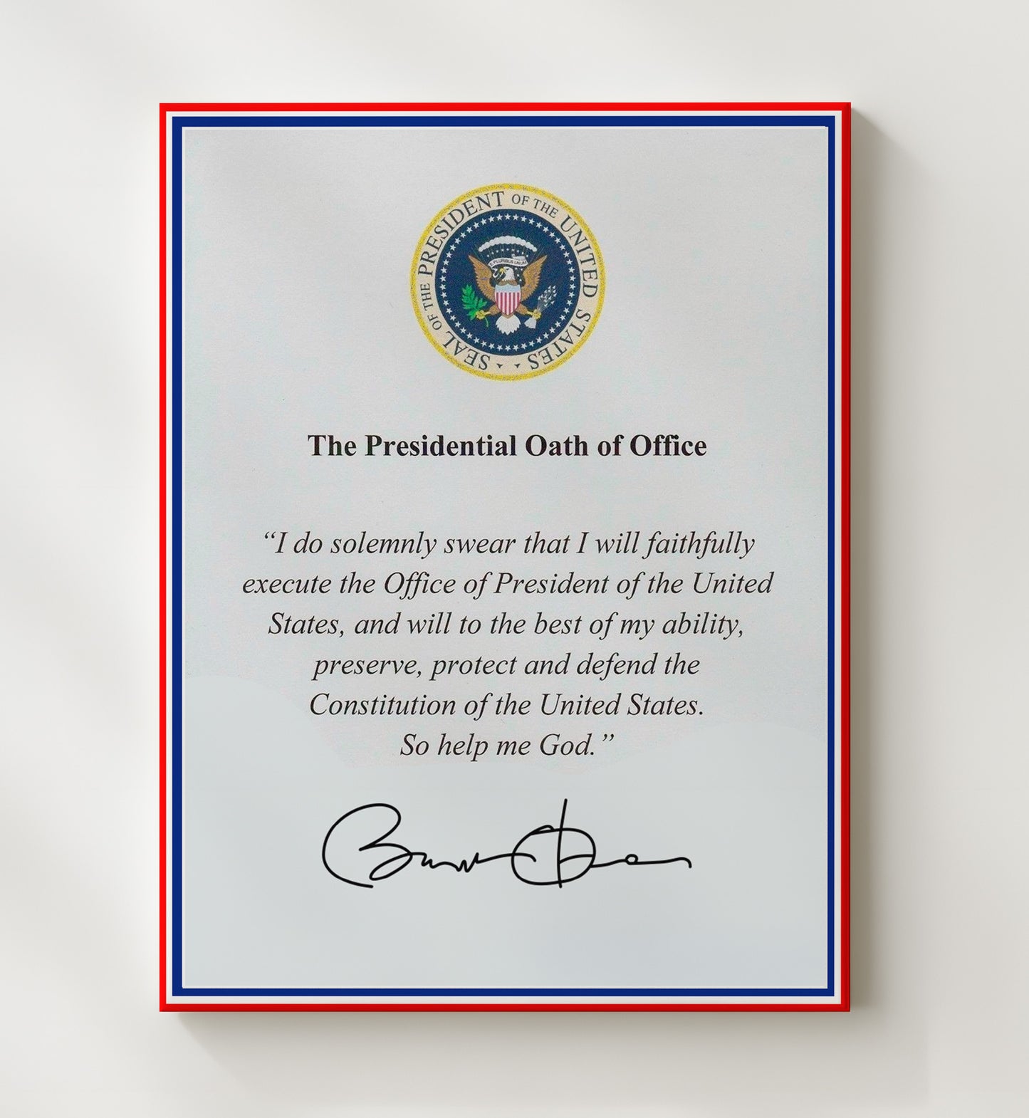 Historical - Barack Obama - Presidential Oath Of Office Print History Wall Art