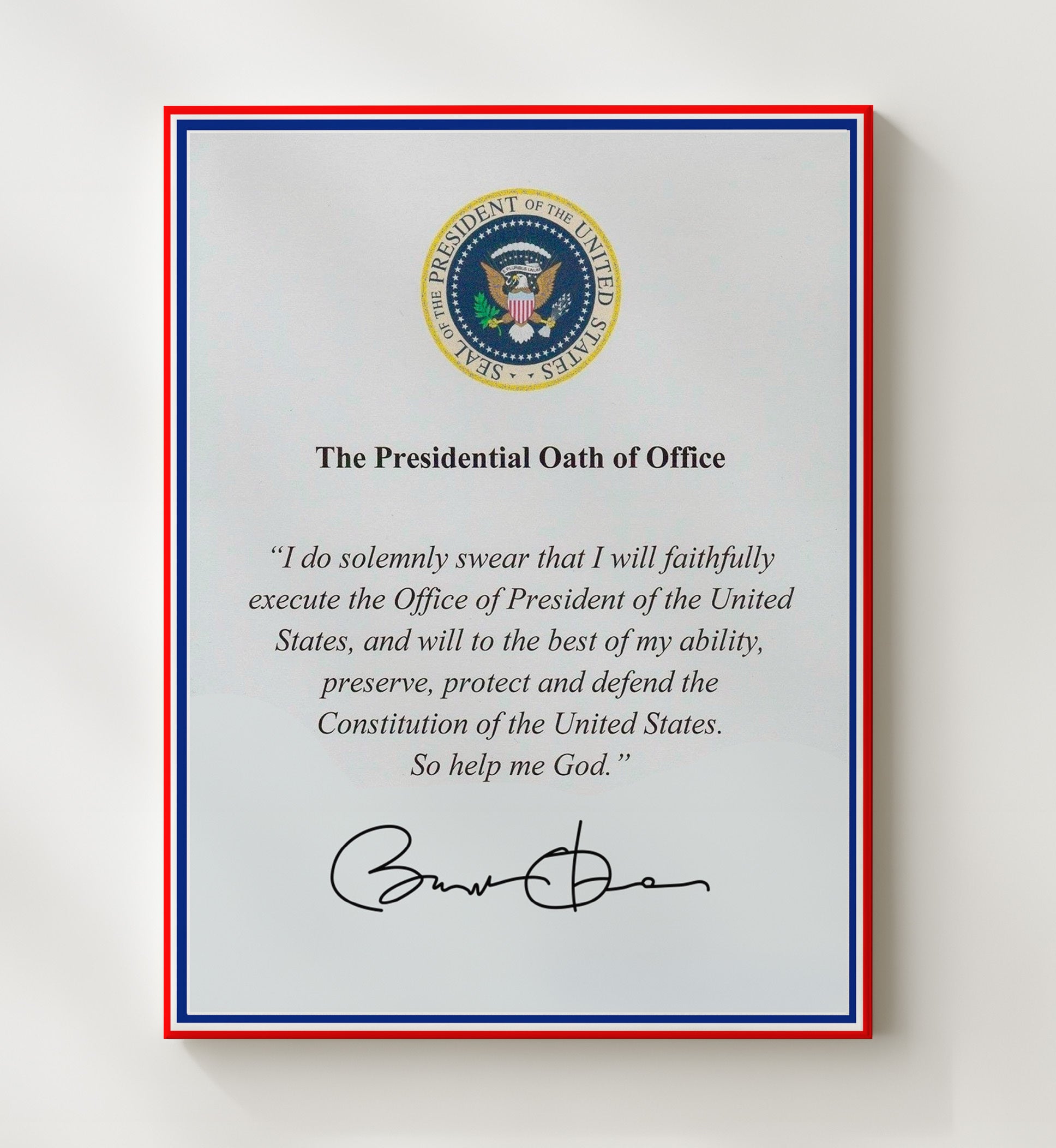 Historical - Barack Obama - Presidential Oath Of Office Print History Wall Art