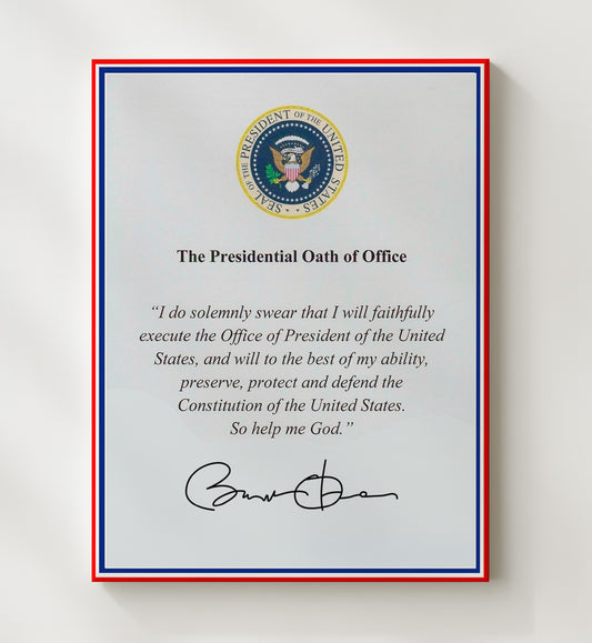 Barack Obama - Presidential Oath of Office Print 8x10 Canvas history wall art