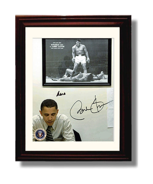 Historical - Barack Obama - Reflection Beneath Muhammad Ali Photo 2000S History Wall Art