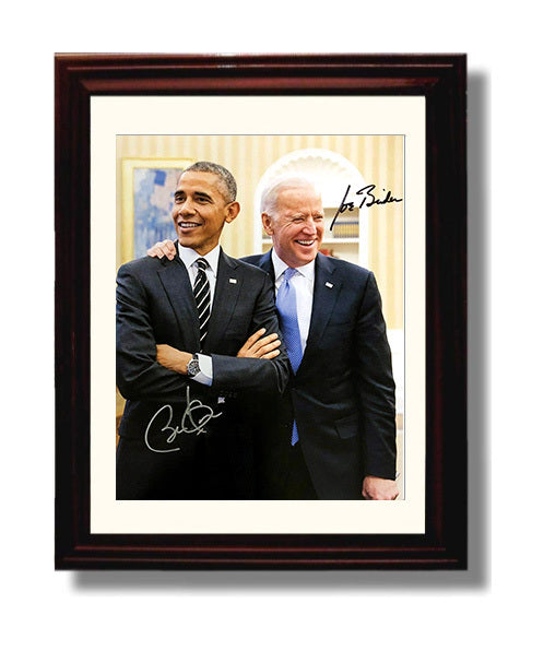 Historical - Barack Obama And Joe Biden - Oval Office Moment Portrait 2010S History Wall Art