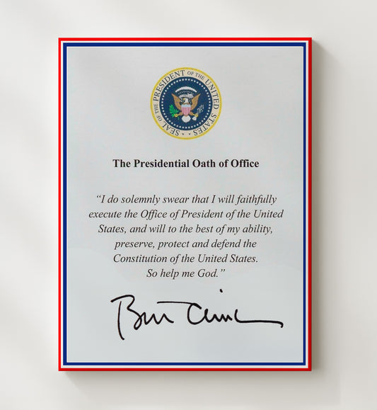 Bill Clinton - Presidential Oath of Office Print 8x10 Canvas history wall art
