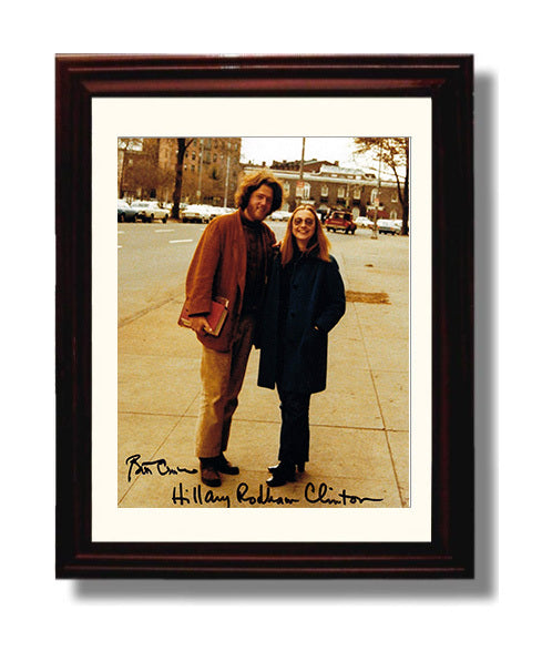 Historical - Bill Clinton And Hillary Rodham - Early Years Portrait 1970S History Wall Art
