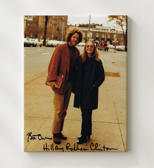 Bill Clinton and Hillary Rodham - Early Years 1970s 8x10 Canvas history wall art