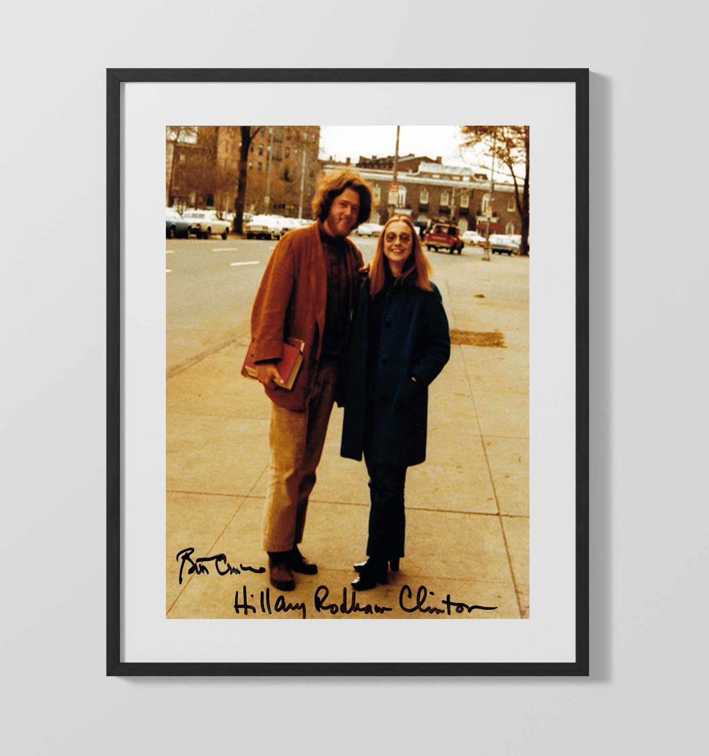Historical - Bill Clinton And Hillary Rodham - Early Years Portrait 1970S History Wall Art