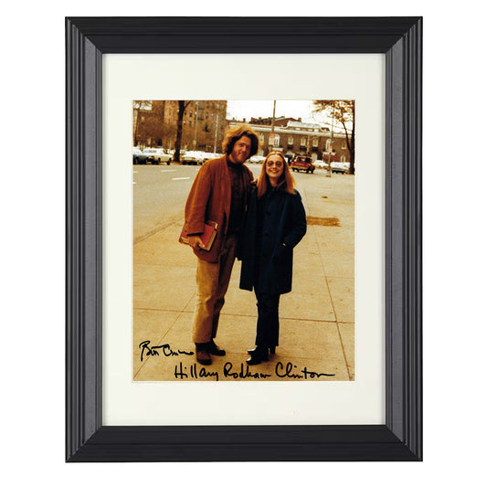 Bill Clinton and Hillary Rodham - Early Years 1970s 8x10 Beveled Frame history wall art