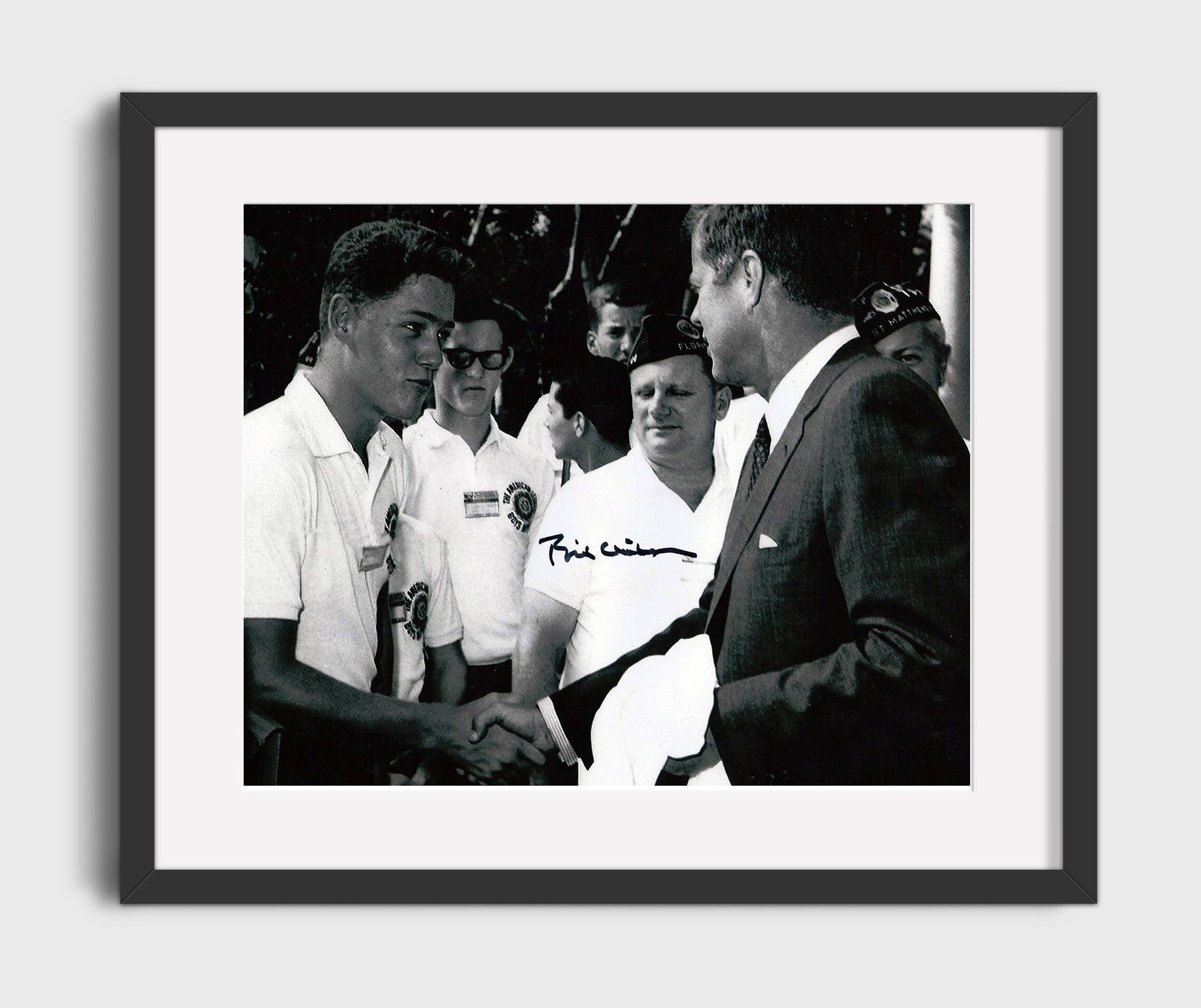 Historical - Bill Clinton And John F. Kennedy - Meeting As Young Delegate 1963  - Landscape History Wall Art