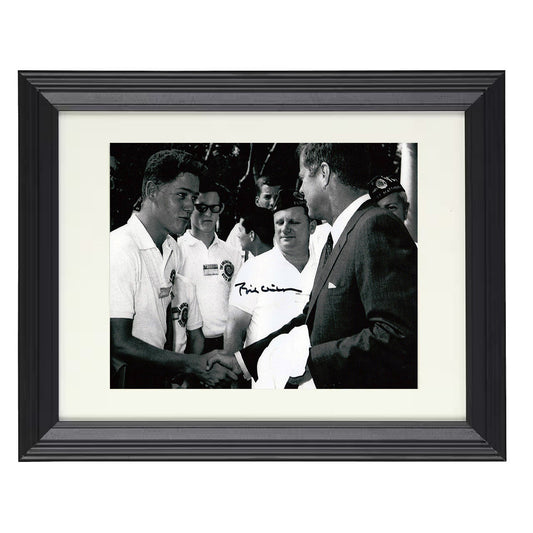 Bill Clinton and John F. Kennedy - Young Delegate Meeting 1963 - Framed Print - 8x10 Beveled Frame