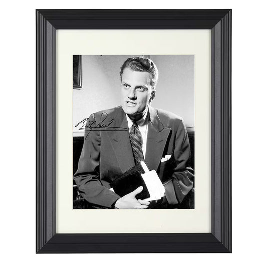 Billy Graham - Evangelist 8x10 Beveled Frame history wall art