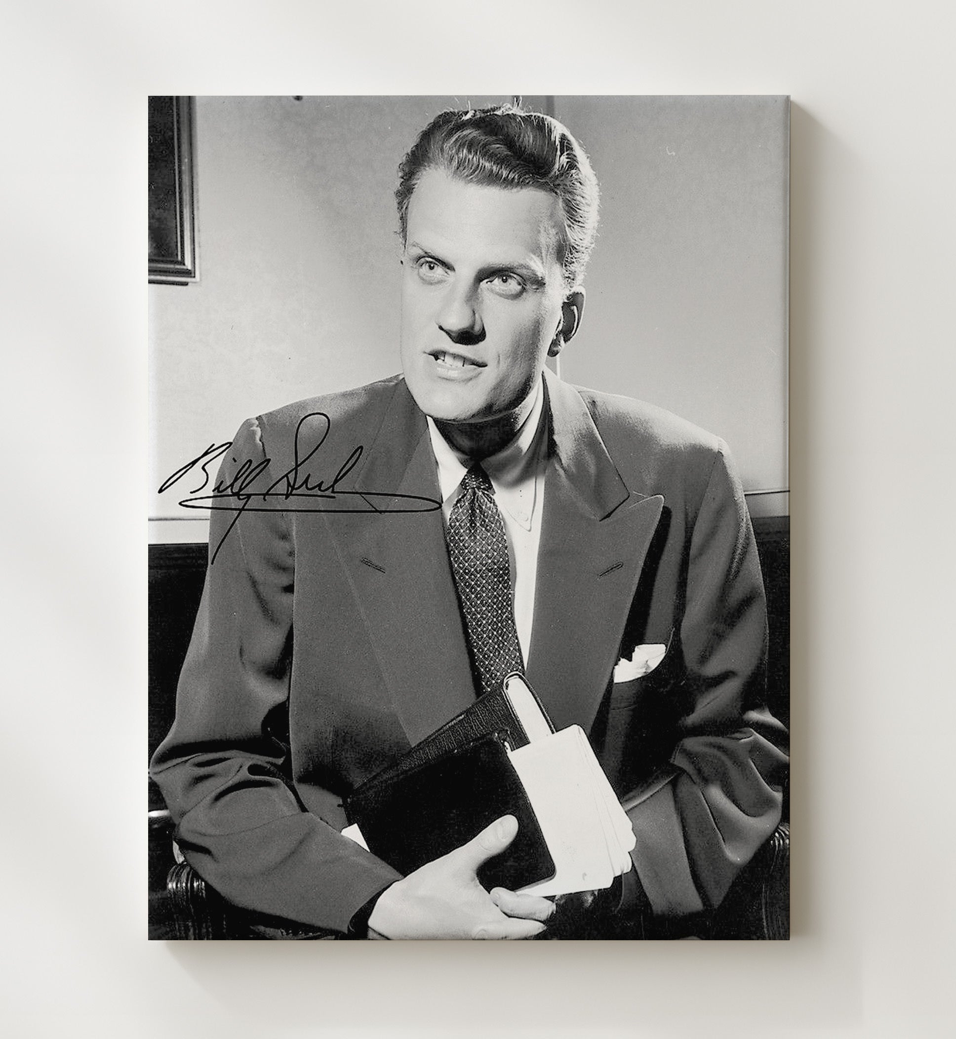 Historical - Billy Graham - Evangelist Portrait History Wall Art