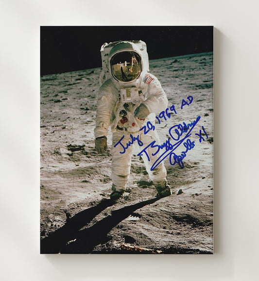 Buzz Aldrin - Apollo 11 Moonwalk July 1969 8x10 Canvas history wall art