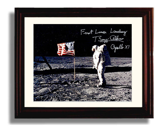 Historical - Buzz Aldrin - First Lunar Flag Apollo 11 1969 - Landscape History Wall Art