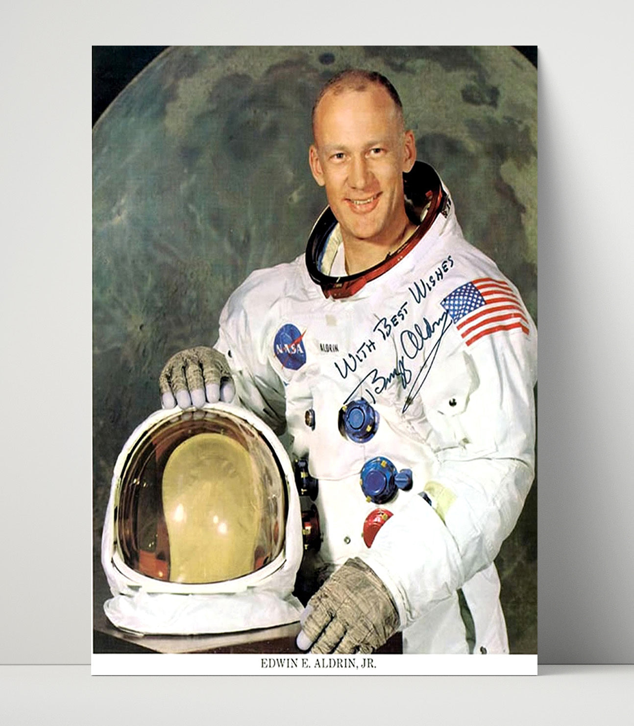 Historical - Buzz Aldrin - Nasa Astronaut Portrait 1960S History Wall Art