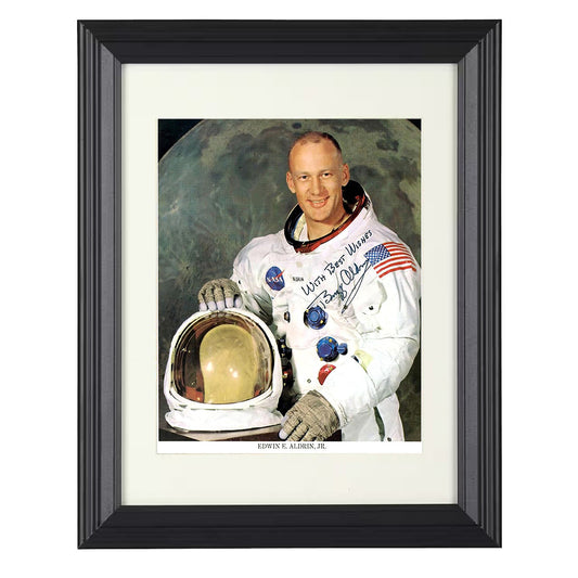 Buzz Aldrin - NASA Astronaut 1960s 8x10 Beveled Frame history wall art