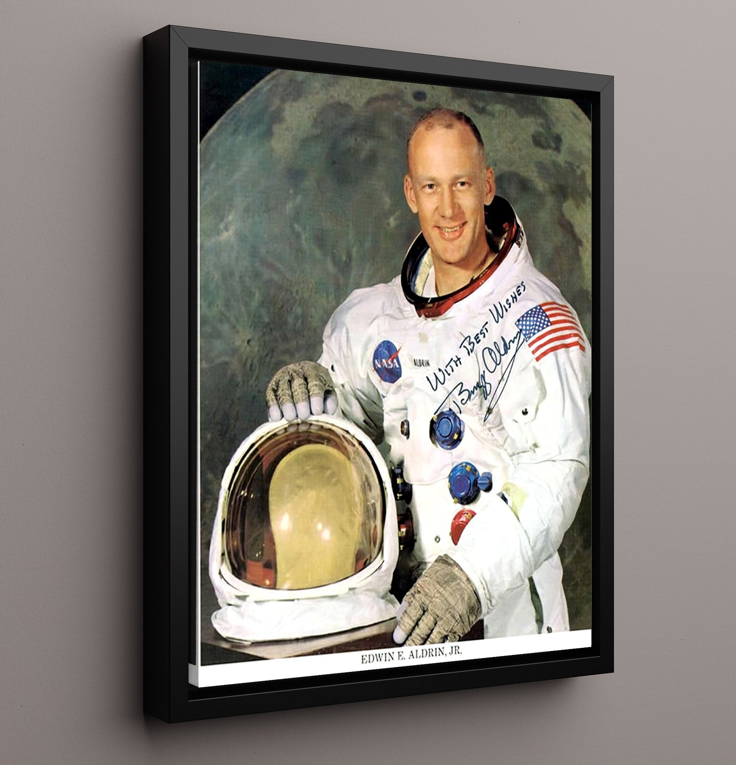 Historical - Buzz Aldrin - Nasa Astronaut Portrait 1960S History Wall Art