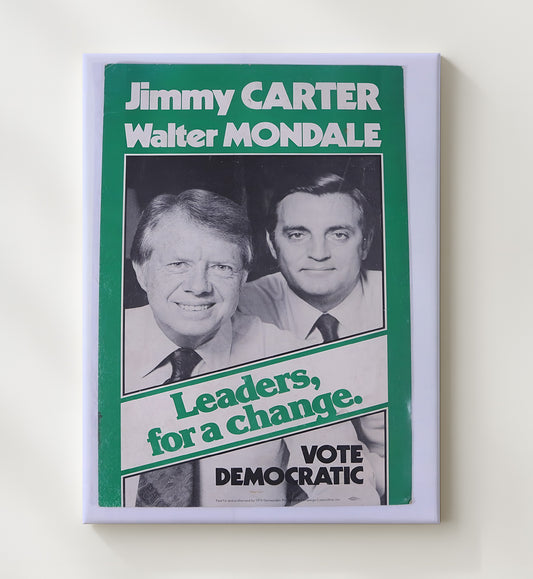 Campaign Poster - Jimmy Carter Walter Mondale Leaders for a Change 8x10 Canvas history wall art