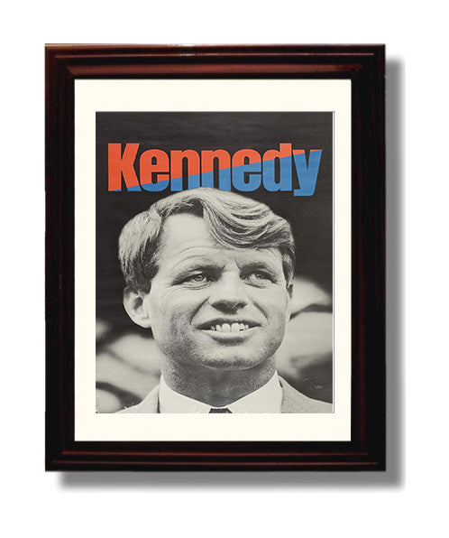 Historical - Campaign Poster - Kennedy Portrait Bold Typography Design History Wall Art