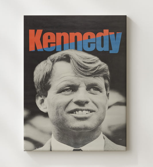 Campaign Poster - Kennedy Bold Typography Design 8x10 Canvas history wall art