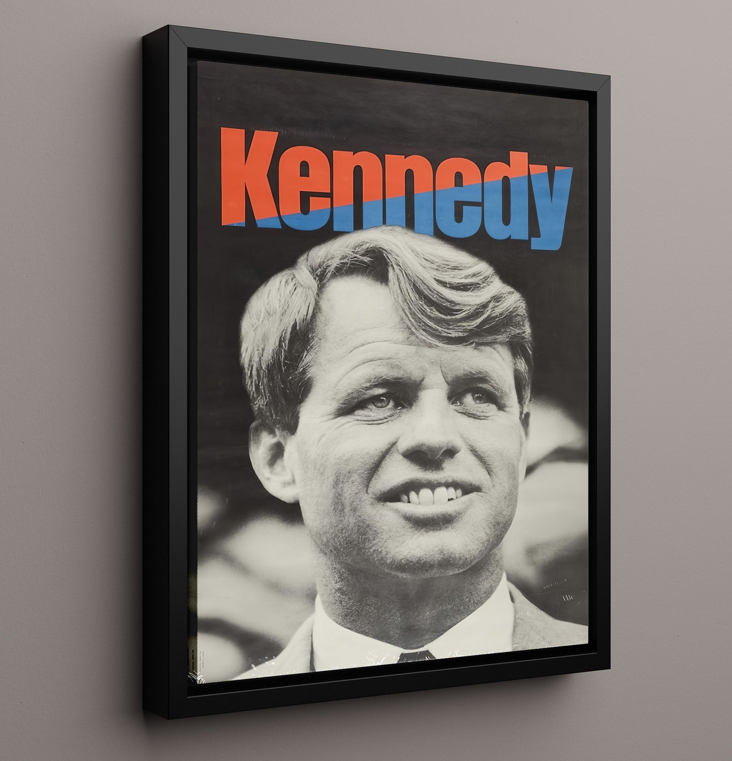 Historical - Campaign Poster - Kennedy Portrait Bold Typography Design History Wall Art