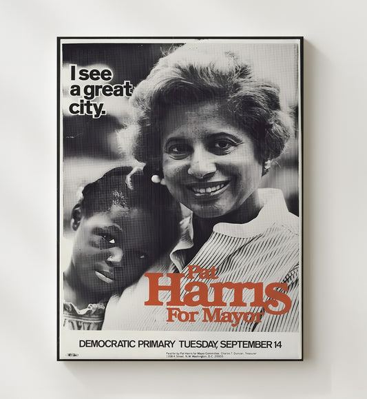 Campaign Poster - Pat Harris for Mayor City Leadership 8x10 Canvas history wall art