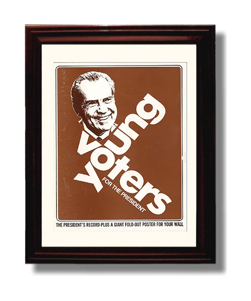 Historical - Campaign Poster - Young Voters For The President Graphic History Wall Art