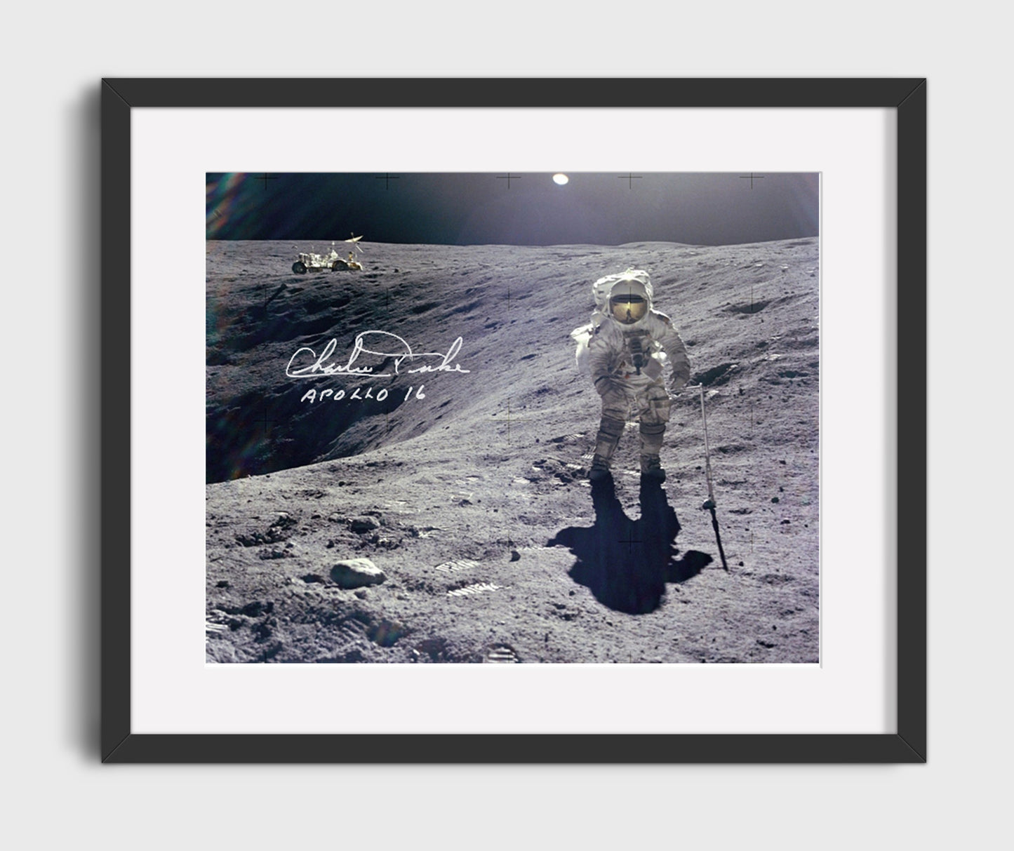 Historical - Charlie Duke - Apollo 16 Moonwalk 1972 - Landscape History Wall Art