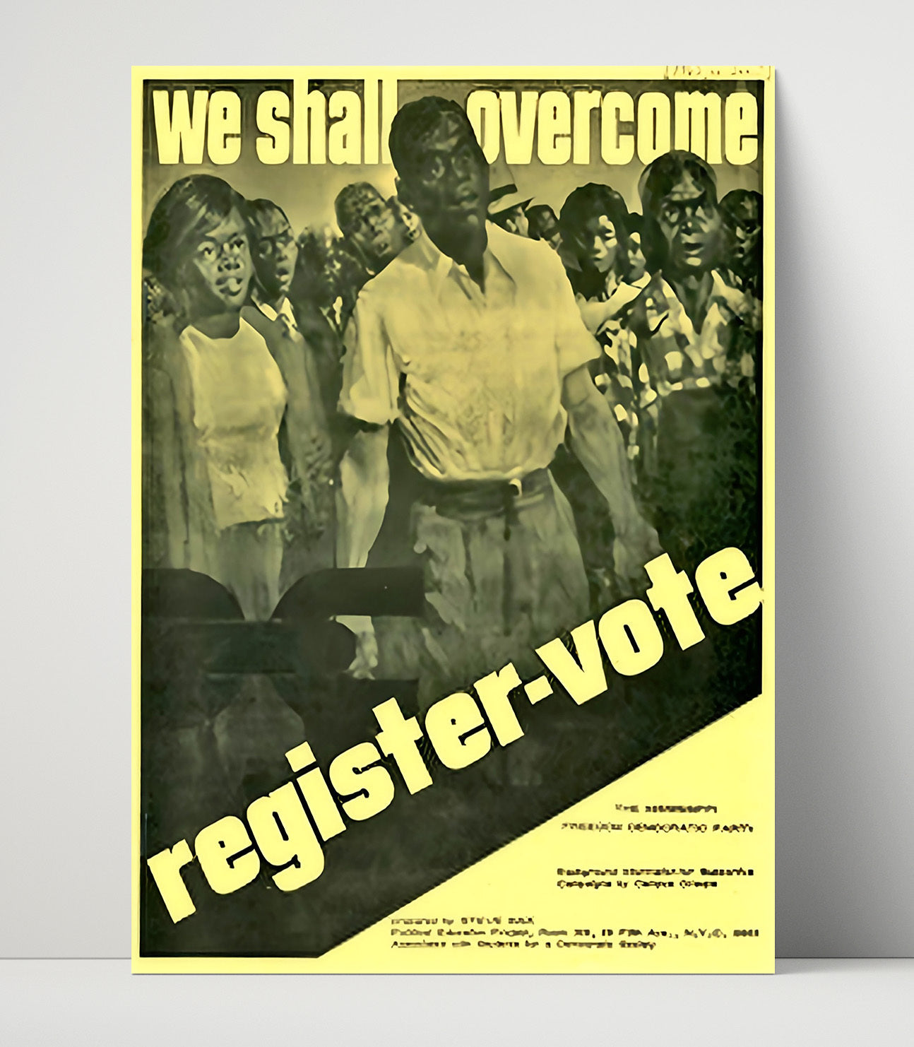 Historical - Civil Rights Poster - We Shall Overcome Register Vote Movement History Wall Art