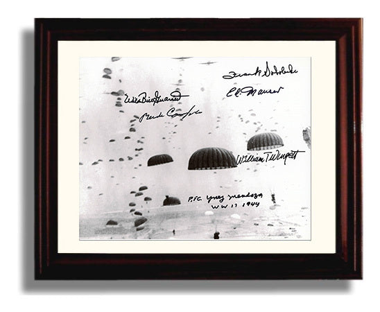Historical - D-Day Paratroopers - Normandy Airborne Drop 1944  - Landscape History Wall Art