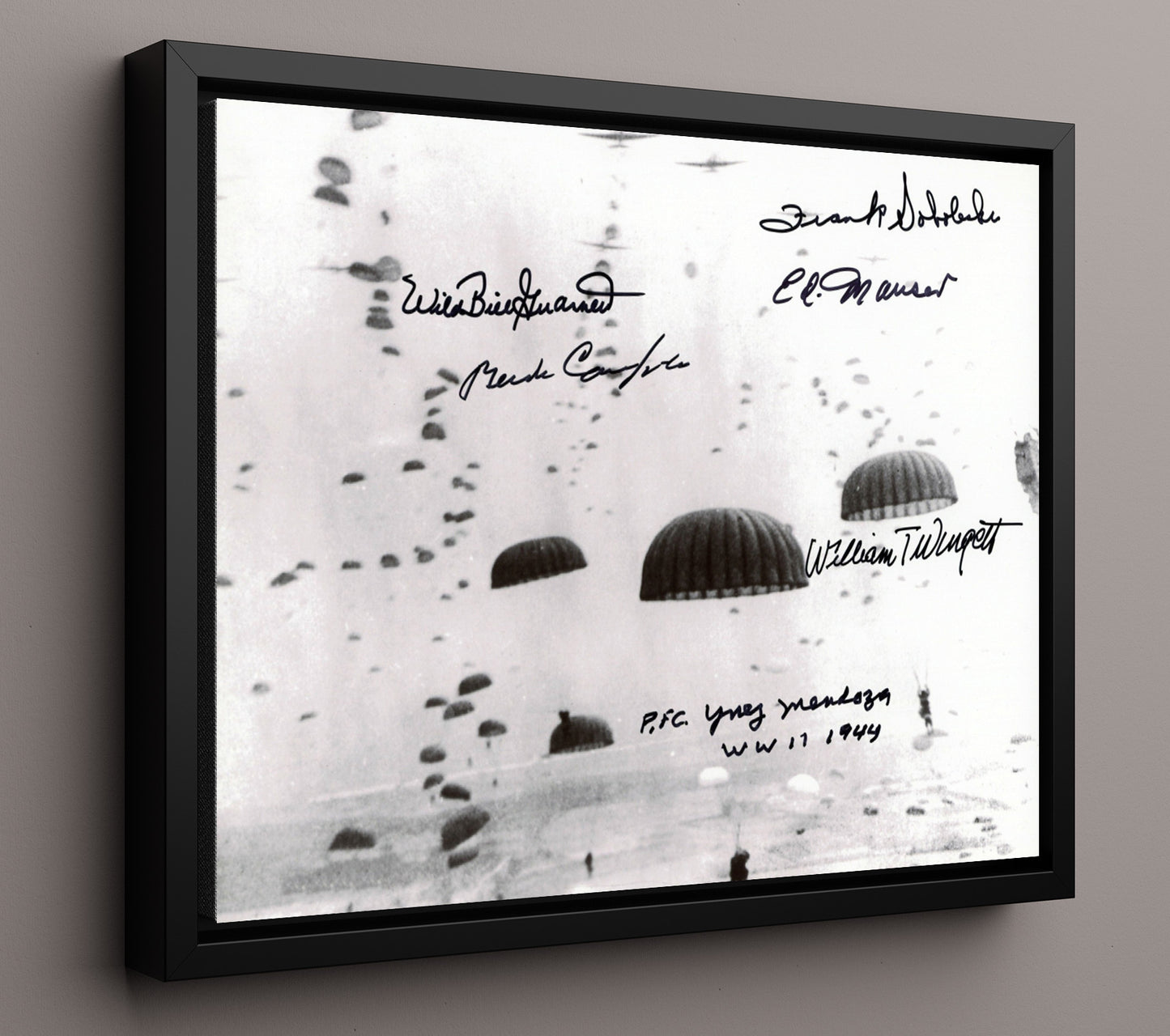 Historical - D-Day Paratroopers - Normandy Airborne Drop 1944  - Landscape History Wall Art